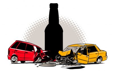 A picture of two cars and a beer bottle. A lawyer can help you find out how an accident affects your DUI case in Los Angeles.