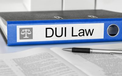 DUI Law folder with documents