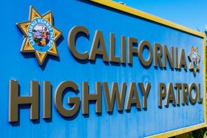 A sign for the California Highway Patrol.