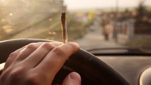 driver smoking marijuana