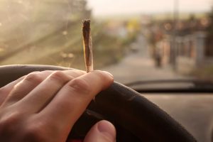 driver smoking marijuana