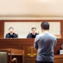 man represents himself in court