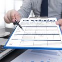 applicant filling out a job application