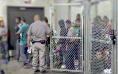 immigrants in a detention center