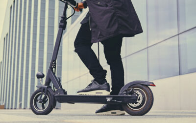 man on electric scooter