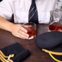 pilot drinking alcohol