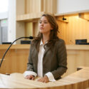 Expert witness testifying in court during a DUI case.