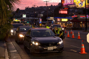 A driver is pulled over by a police officer in Los Angeles. If she refuses a chemical test after arrest, the driver will lose their driver's license.