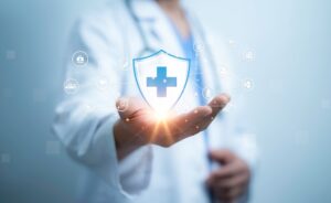 A doctor holding a medical cross indicating if you can get health insurance with a DUI.