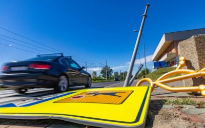 traffic sign down by a driver after a hit-and-run, leading the driver to wonder about the common defenses against a hit-and-run DUI charge.
